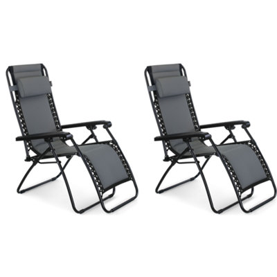 Vonhaus set of 2 premium heavy duty textoline deals zero gravity chair