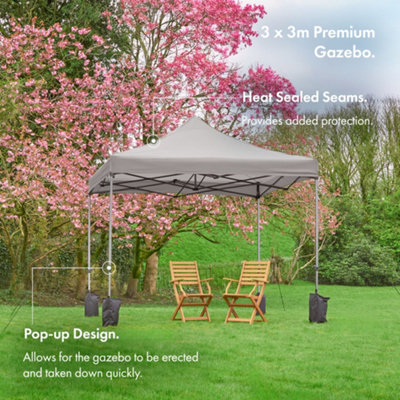 VonHaus Premium Pop Up Gazebo 3 x 3m