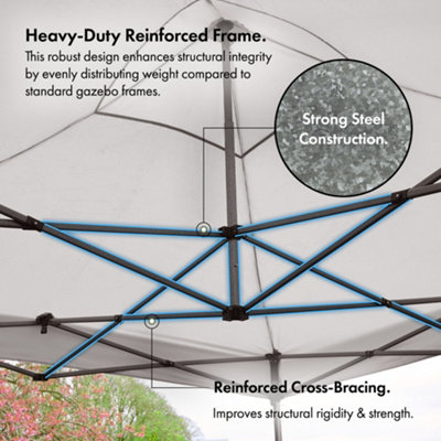 VonHaus Premium Pop Up Gazebo 3 x 3m - 4