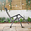 VonHaus Premium Sun Lounger Garden Chairs Set of 2, Weather Resistant Textoline Zero Gravity Chairs for Garden with Steel Frame