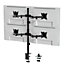 VonHaus Quad Monitor Mount For 13-32 Inch Screens - Four Screen Monitor Bracket With Tilt, Swivel & Rotate Function