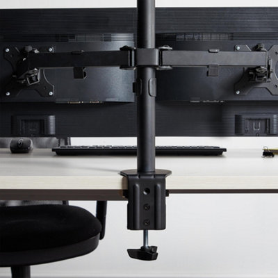 VonHaus Quad Monitor Mount For 13-32 Inch Screens - Four Screen Monitor Bracket With Tilt, Swivel & Rotate Function