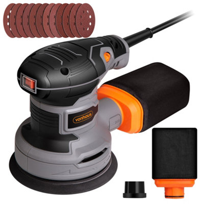 VonHaus Random Orbit Sander - Variable Speed up to 14000RPM with 12 Sanding Pads Included