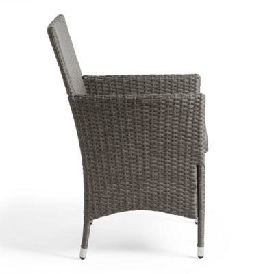 VonHaus Rattan Bistro Set - Patio Table and Chairs Set of 2 - Balcony Furniture Patio Set - Garden Bistro Set for 2 for Outdoor - 9