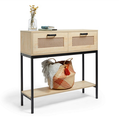 Rattan console deals cabinet