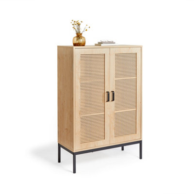 Tall wicker storage deals unit