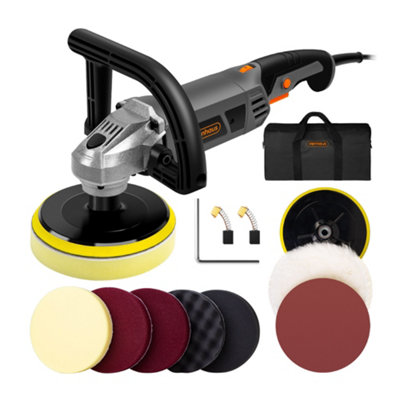 VonHaus Rotary Polisher and Sanding Car Buffer Machine, Variable 6 Speed 800-3600 RPM