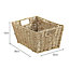 VonHaus Seagrass Storage Baskets, Set of 4 Natural Rattan Decorative Storage for Bathroom, Bedroom, Living Room & Home Office