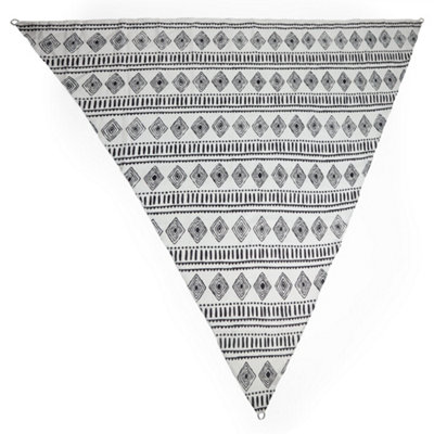 VonHaus Shade Sail 3x3x3m, Water Resistant Triangle Sun Canopy, 145GSM