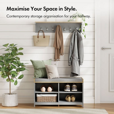 Grey Front Hall Storage Bench Bench With Shoe Storage Grey Baskets