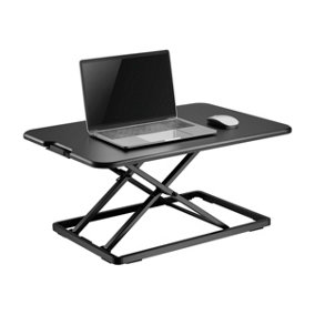 VonHaus Sit Stand Desk, Height Adjustable, Desk Riser-Spring Assisted with 67x47cm Platform - Ergonomic Sit to Stand Workstation