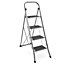 VonHaus Step Ladder 4 Step, Step Ladders for DIY & Gardening Projects, Durable Steel, Foldable Step Ladder, 150KG Max Capacity