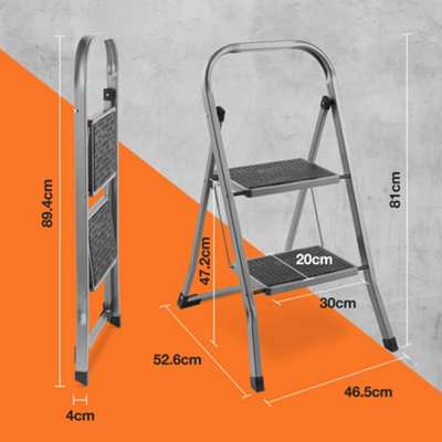 Metal folding step ladder discount