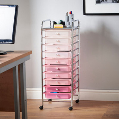 Pastel desk online drawers