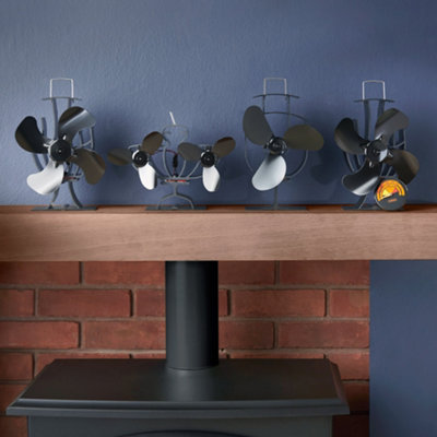 JIMBON 6 Blade Mini Stove Fan/Slient Fan For Heat Circulation/Wood Burner Fan/Eco Fire Fan Wood Burner For Wood Burnerlog Burnerfireplace