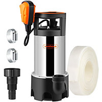 VonHaus Submersible Water Pump 1100W w/ 8m Hose Float Switch, Hose Connector, Drain Pond, Swimming Pool, Hot Tub, Flooded Cellar