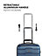 VonHaus Suitcase Set, Navy 3pc Wheeled Luggage, ABS Plastic Carry On or Check in Travel Case, Hard Shell with 4 Spinner Wheels