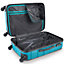 VonHaus Suitcase Set, Teal 3pc Wheeled Luggage, ABS Plastic Carry On or Check in Travel Case, Hard Shell with 4 Spinner Wheels