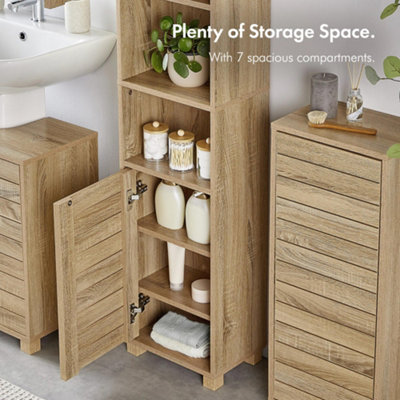 Oak effect tallboy discount