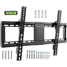 VonHaus Tilting TV Bracket for 37-82" Screens, Flush TV Wall Mount w/Spirit Level, 75kg Capacity, Max VESA: 400x600mm