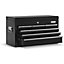 VonHaus Tool Chest, Portable Tool Cabinet with Handle & Drawers, Heavy Duty Metal Tool Box, Includes Lock for Safe Storage