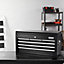 VonHaus Tool Chest, Portable Tool Cabinet with Handle & Drawers, Heavy Duty Metal Tool Box, Includes Lock for Safe Storage
