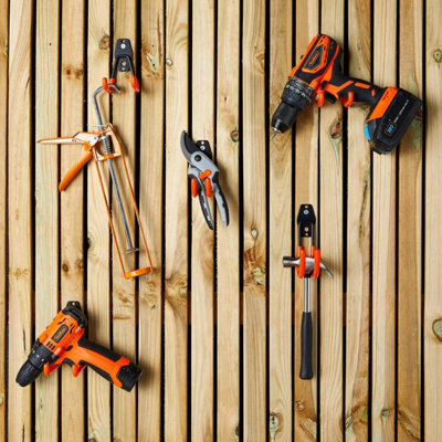 Hooks for hanging tools in garage sale