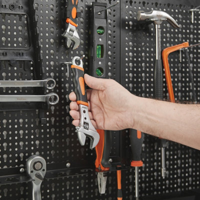 VonHaus Tool Pegboard, 44pc for Shed & Garage Wall Storage Tool Board, Secure Tool Organiser Wall Mounted