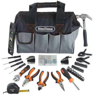 VonHaus Tool Set - 92pcs Tool Kits for DIY Tasks - Household Tool Kit - Includes Wrench, Hammer, Sockets, Screwdriver and More