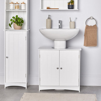 Retford White Under Sink Bathroom Storage Cabinet – HouseandHomestyle