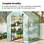 VonHaus Walk In Greenhouse w/ 8 Shelves & Weatherproof Plastic Cover, Plant House/Grow House, Roll Up Zip Door, No Tool Assembly