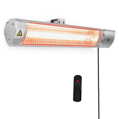 VonHaus Wall Mounted Heater 2KW, Halogen Electric Infrared Garden/Outdoor  Warmer w/ 2 Heat Modes, Fast Heat up, Waterproof | DIY at Bu0026Q