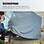 VonHaus Waterproof BBQ Cover, Outdoor Cover for Barbecue, Heavy Duty Grey Polyester w/ Drawstring, 150 x 67.5 x 118-126cm