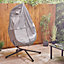 VonHaus Waterproof Grey Egg Chair Cover for Garden Seats, Heavy Duty & Anti-UV - 303 x 153/169cm