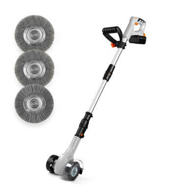 VonHaus Weed Remover Cordless Telescopic Height Adjustable Grout Driveway Patio Electric Sweeper Cleaner Machine 20V Battery