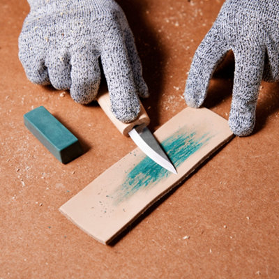VonHaus Wood Carving Set, 3pc Kit w/ Hook Carver, Whittling Carver, Chip  Detail Carver, Cut Resistant Gloves & Polishing Stone