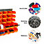 VonHaus Workshop Storage - 30pcs Wall Mount Storage Organiser Bin for Tool Shed, Garage and Workshop - Wall Organiser Storage Bins
