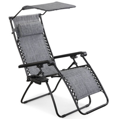 Heavy duty folding chair with online canopy