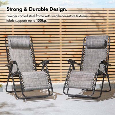 Recliner Chairs Cheap Sun Loungers Near Me Outsunny In Grey