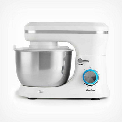 VonShef 1000W 4.5 Litre Stand Mixer Cream DIY at B&Q