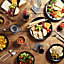 VonShef 12pc Matte Black Dinner Set, Black Dinnerware Set of 12 Pieces, Includes Dinner Plate, Side Plate & Bowl, Dinner Table Set