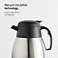 VonShef 2 Litre Insulated Vacuum Jug Flask, Double Walled Stainless Steel for Tea, Coffee, Hot & Cold Drinks