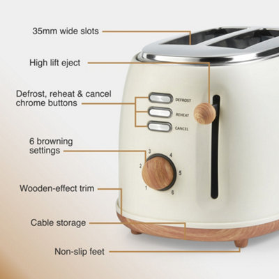 Asda cream 2024 and wood toaster