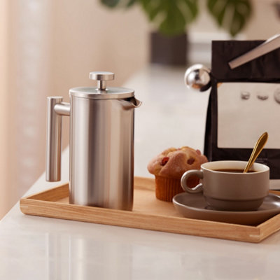 VonShef Cup Cafetiere, 350ml Double Walled Stainless Steel