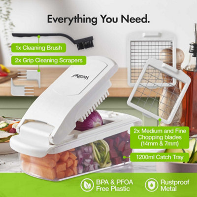 Geedel Vegetable Cutter, Onion Cutter Pro Food Chopper, Kitchen Vegetable Slicer Dicer Cutter Grater, Veggie Chopper With Container For Salad Onion