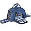 VonShef 6 Person Holdall Picnic Bag with Cooler Compartment, Includes Plates, Cutlery Set, Glasses & Tableware, Navy Tartan Hamper