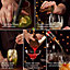 VonShef Cocktail Shaker Set Brushed Copper, 550ml Boston Shaker 6pc Home Bar, Bartender Set - Strainer, Muddler, Jigger & Gift Box