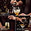 VonShef Cocktail Shaker Set Graphite, 550ml Boston Shaker, 4pc Bartender Kit for Home Bar - Strainer, Spoon, Jigger & Gift Box