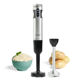 VonShef Electric Potato Masher & Hand Blender 2 in 1 Ideal for Blending, Mashing & Pureeing Potatoes, Baby Food & Soup