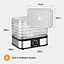 VonShef Food Dehydrator 5 Tier, Fruit Dryer 250W w/ Adjustable Temperature from 40 - 70 Degrees, Removable Trays, Stainless Steel